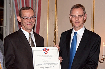 La Chambre de Commerce Franco-Danoise décerne à AET le Prix Exportation 2010.